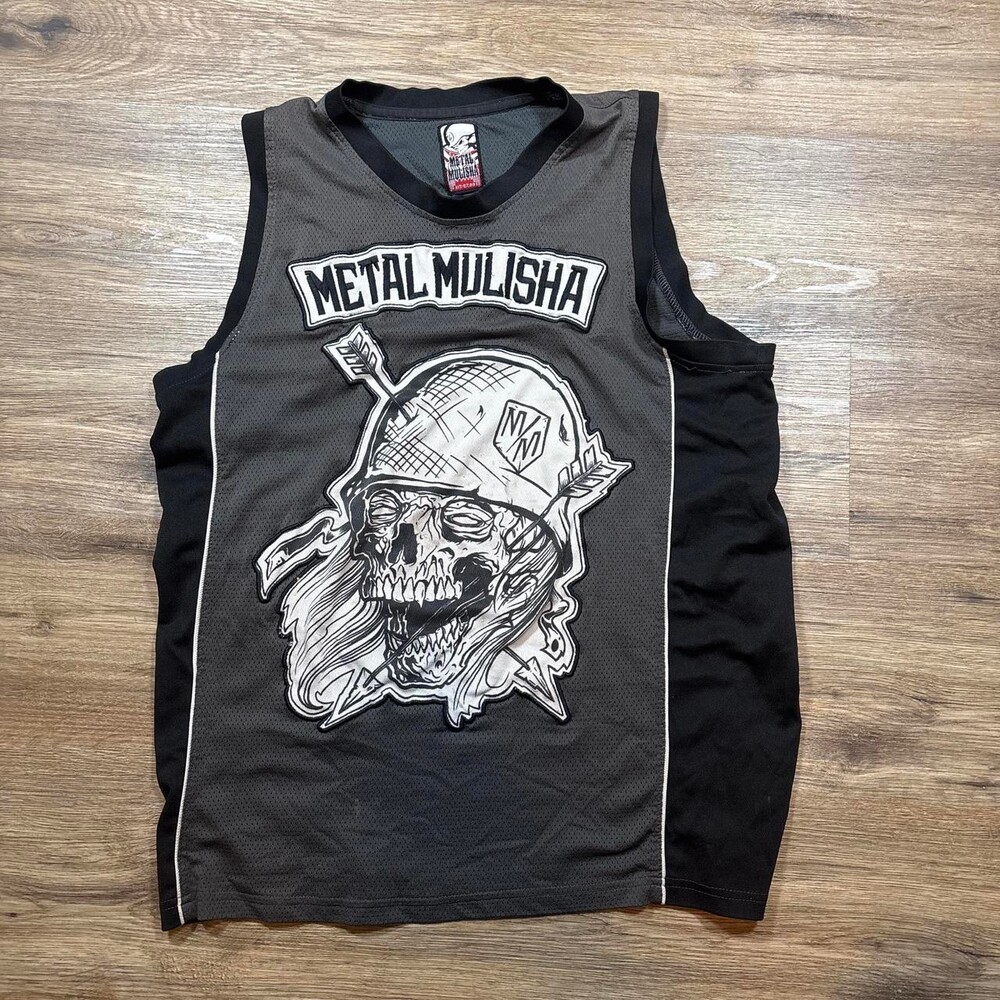 Metal Mulisha Men's Black and Grey Vest